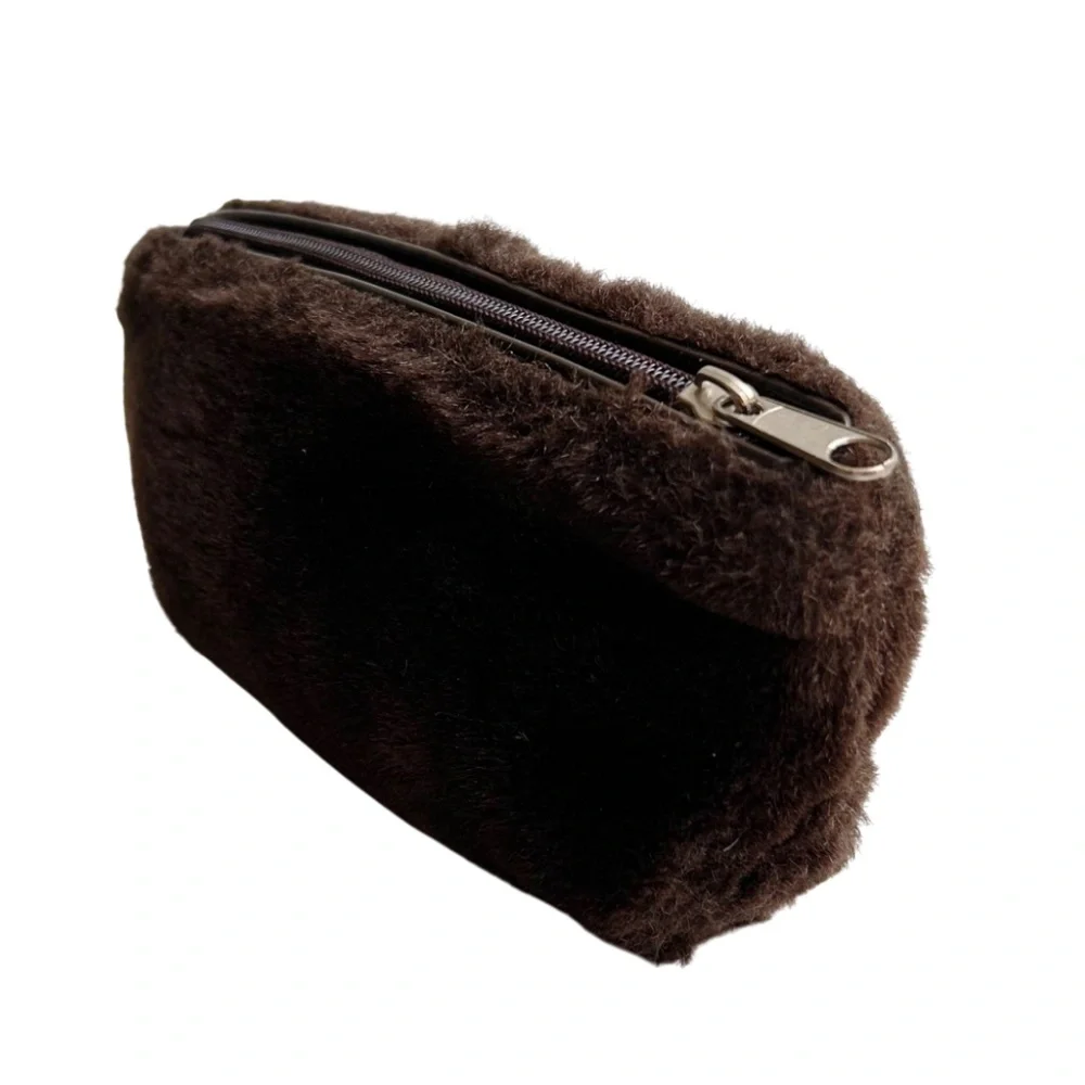 Vintage Maggie Lawrence Faux Fur Cosmetic Bag